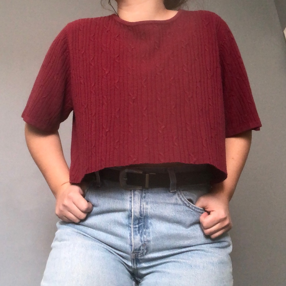 (2 for $30) Vintage Crop Top - Picture 2 of 5